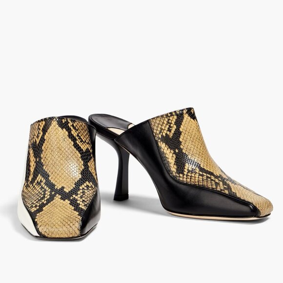 JIMMY CHOO Marcel 85mm Snake-effect Leather Mules - Picture 5 of 17